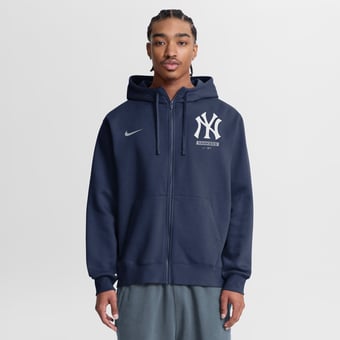Men's Nike Navy New York Yankees Primetime Lockup Full-Zip Hoodie
