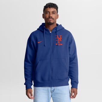 Men's Nike Royal New York Mets Primetime Lockup Full-Zip Hoodie