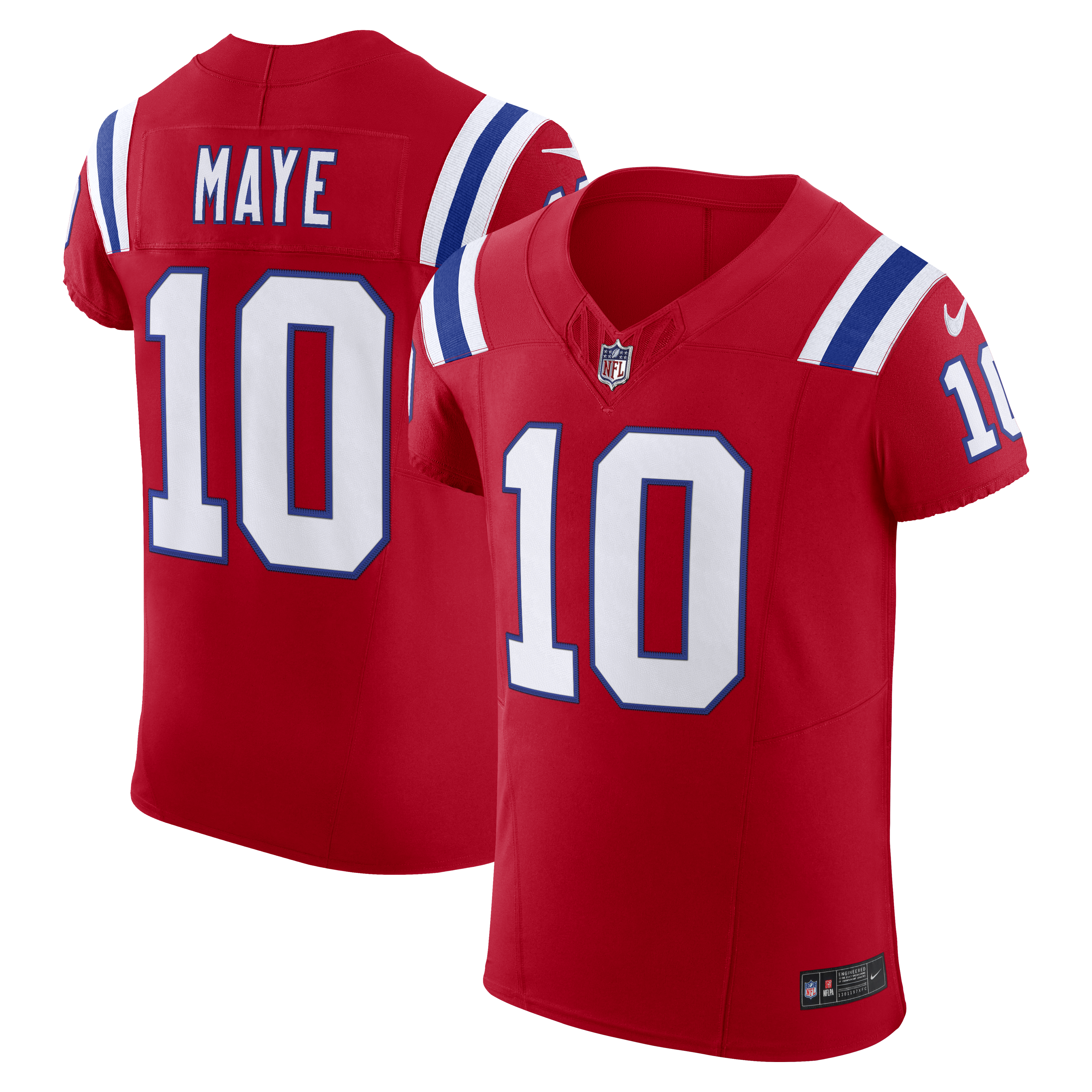 Drake Maye New England Patriots Nike Men's Dri-FIT NFL Elite Jersey in Red | 58NMNPEA8KF-AWF