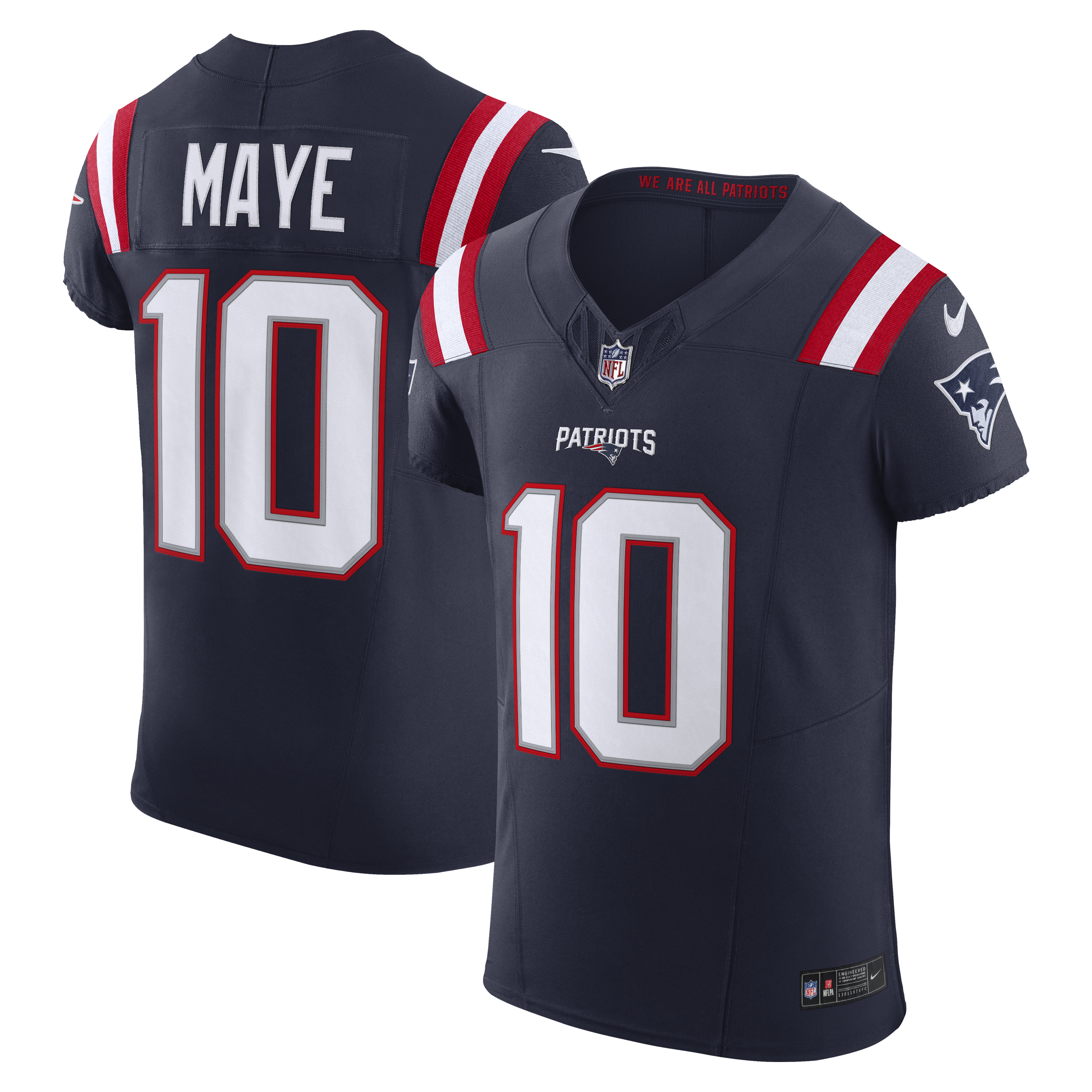 Drake Maye New England Patriots Nike Men's Dri-FIT NFL Elite Jersey in Blue | 58NMNPEH8KF-AWF