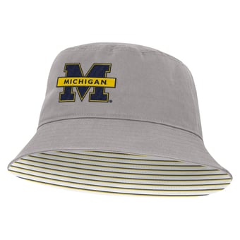 Unisex Jordan Brand Gray Michigan Wolverines Primetime Apex Bucket Hat