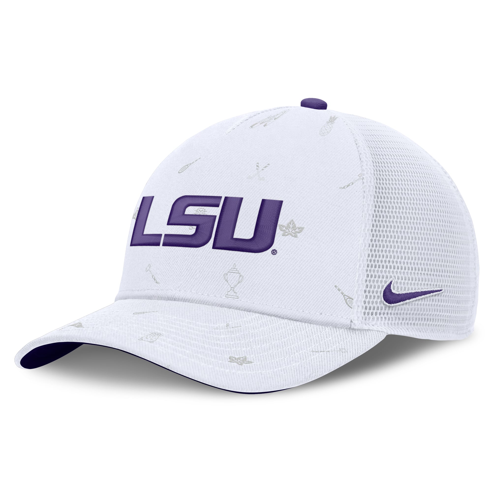Unisex Nike  White LSU Tigers Country Club Golfin' Rise Trucker Adjustable Hat