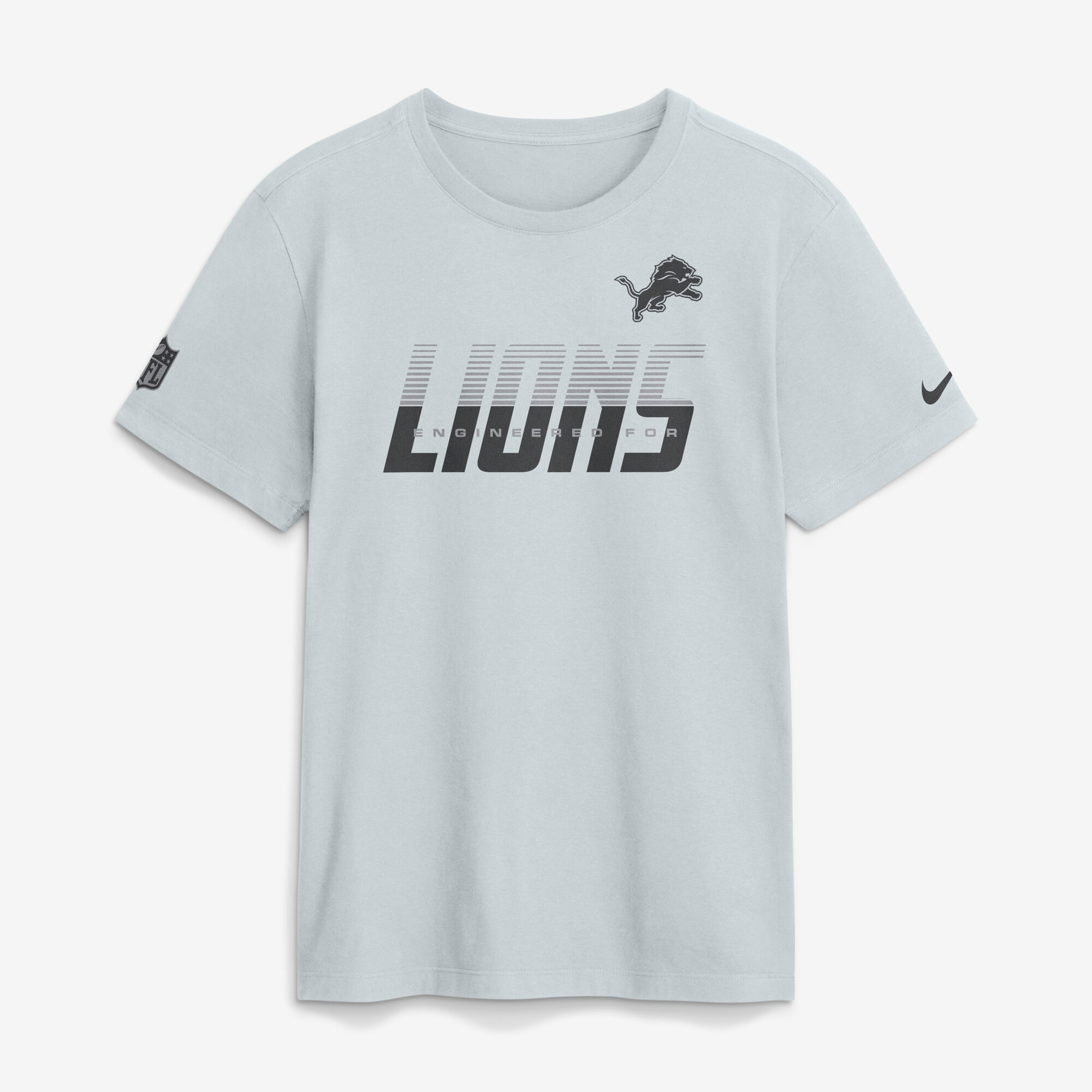 Men's Nike Platinum Detroit Lions Sideline Dri-FIT T-Shirt