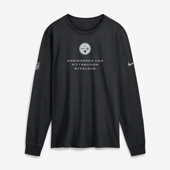 Men's Nike Black Pittsburgh Steelers Sideline Bold Arch Star Dri-FIT Long Sleeve T-Shirt