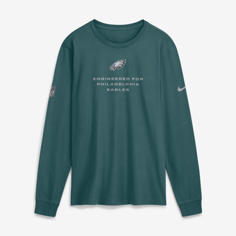 Men's Nike Midnight Green Philadelphia Eagles Sideline Bold Arch Star Dri-FIT Long Sleeve T-Shirt