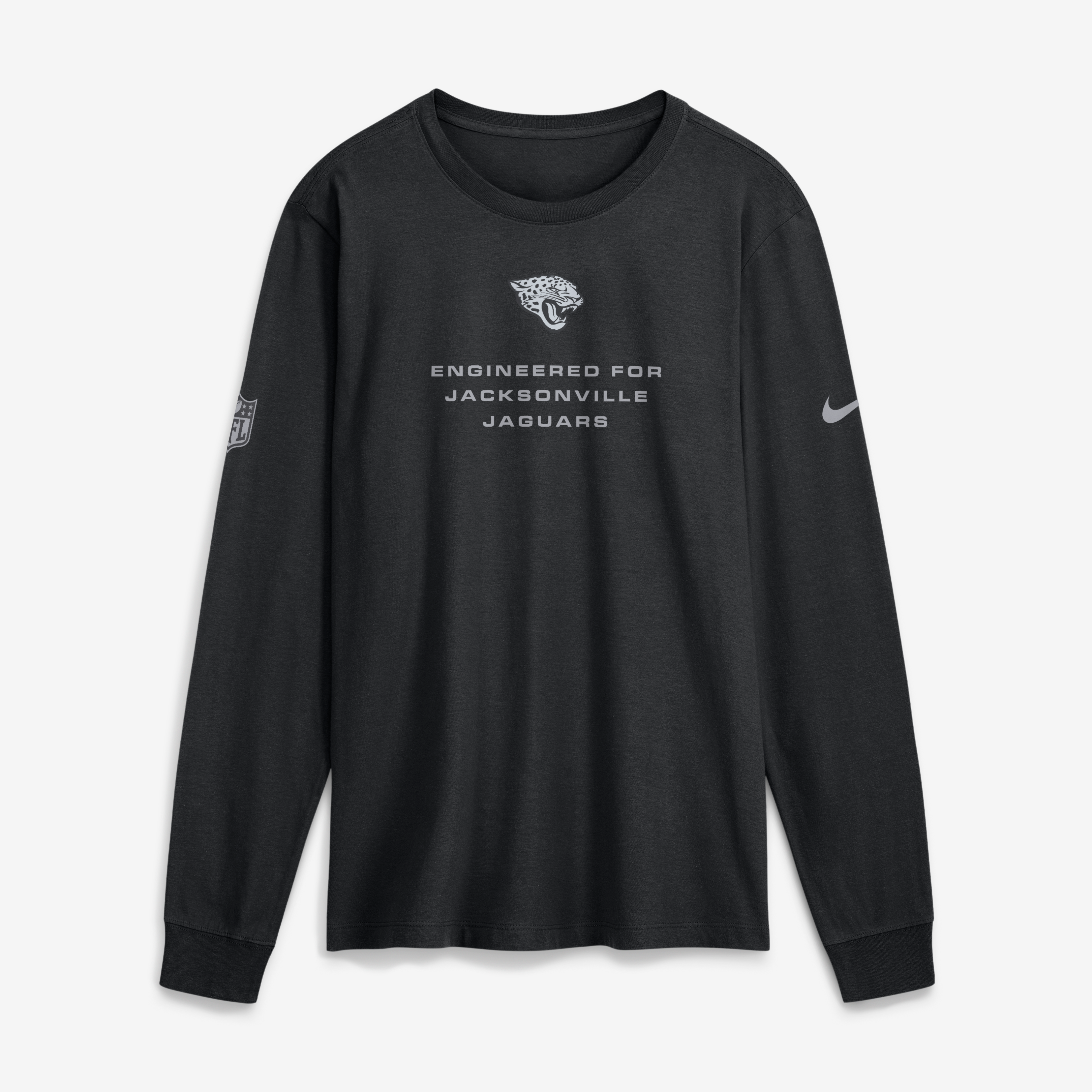Men's Nike Black Jacksonville Jaguars Sideline Bold Arch Star Dri-FIT Long Sleeve T-Shirt