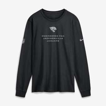 Men's Nike Black Jacksonville Jaguars Sideline Bold Arch Star Dri-FIT Long Sleeve T-Shirt