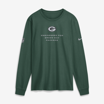Men's Nike Green Green Bay Packers Sideline Bold Arch Star Dri-FIT Long Sleeve T-Shirt