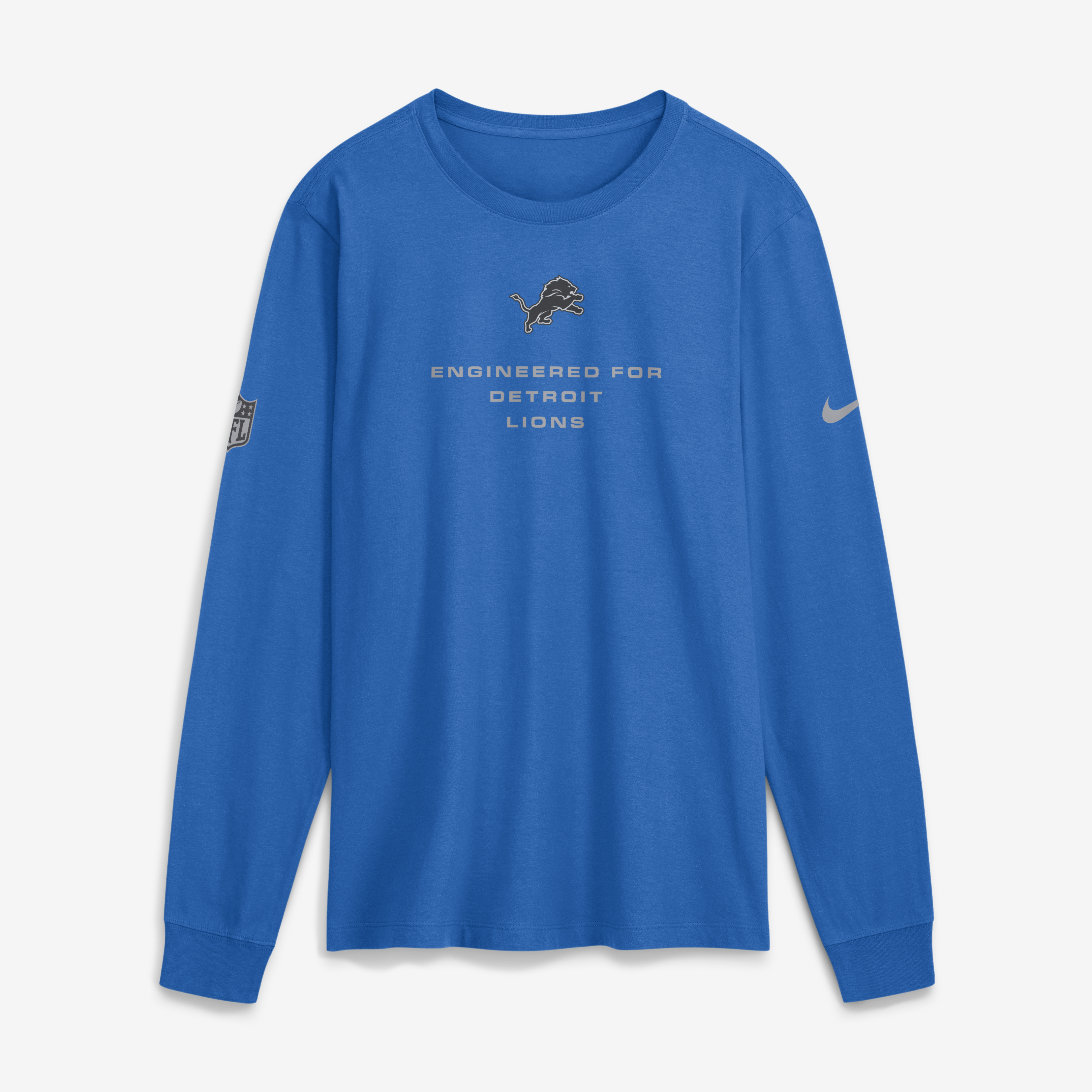 Men's Nike Blue Detroit Lions Sideline Bold Arch Star Dri-FIT Long Sleeve T-Shirt