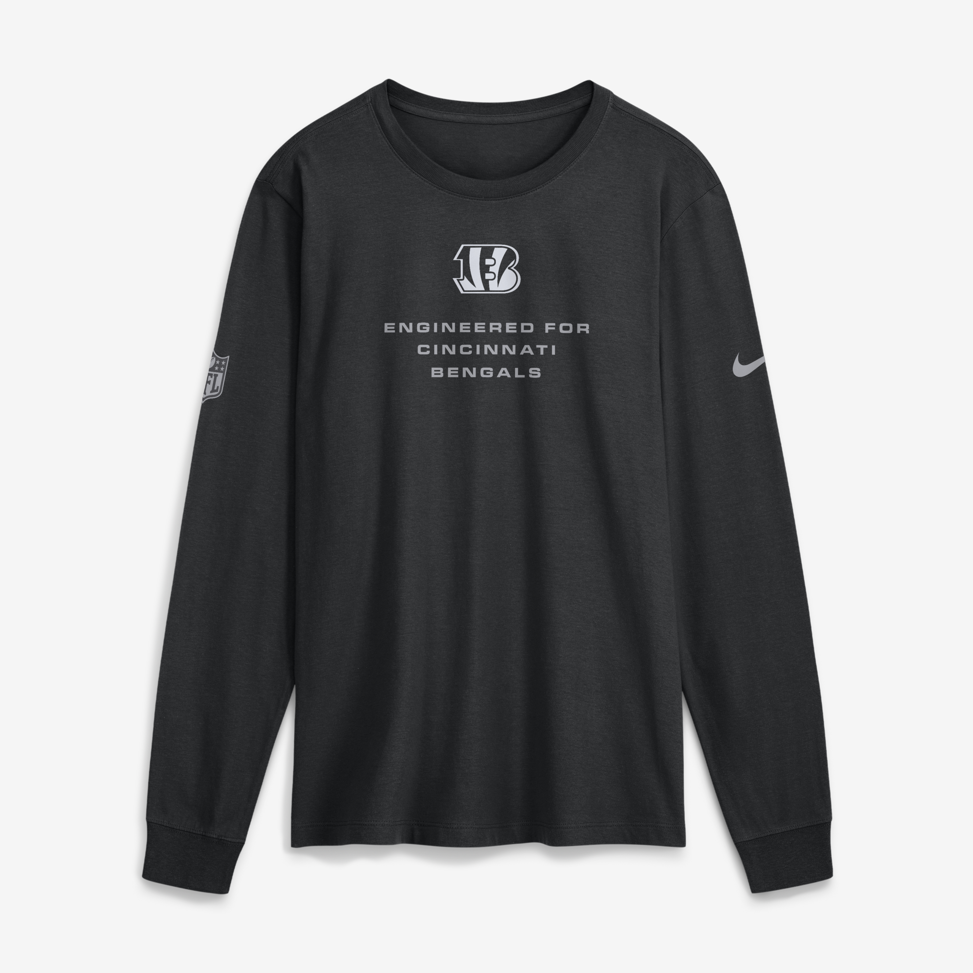 Men's Nike Black Cincinnati Bengals Sideline Bold Arch Star Dri-FIT Long Sleeve T-Shirt