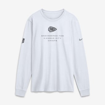 Men's Nike White Kansas City Chiefs Sideline Bold Arch Star Dri-FIT Long Sleeve T-Shirt
