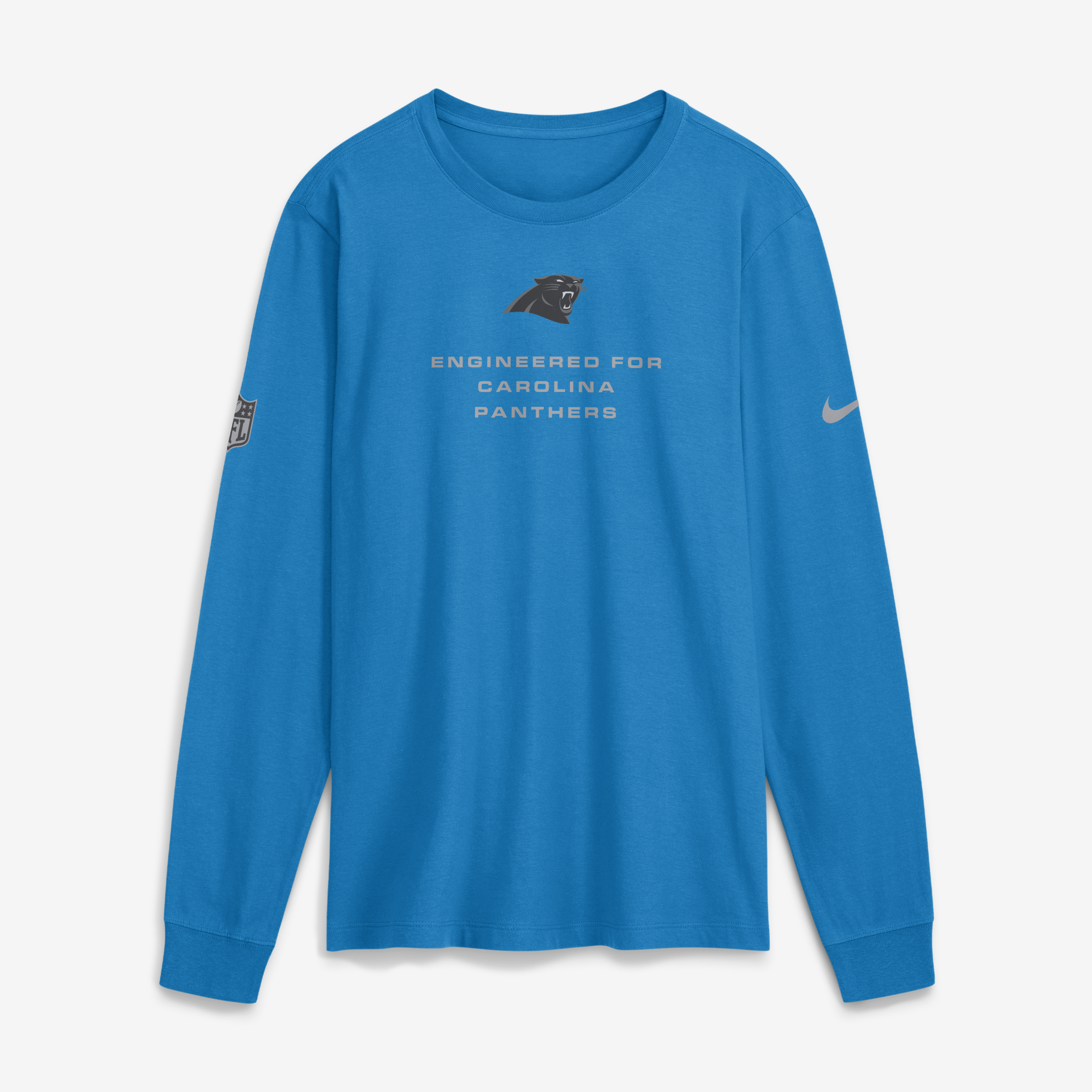 Men's Nike Blue Carolina Panthers Sideline Bold Arch Star Dri-FIT Long Sleeve T-Shirt