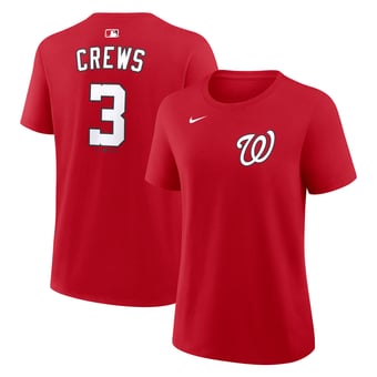 Women's Nike Dylan Crews Red Washington Nationals Name & Number T-Shirt