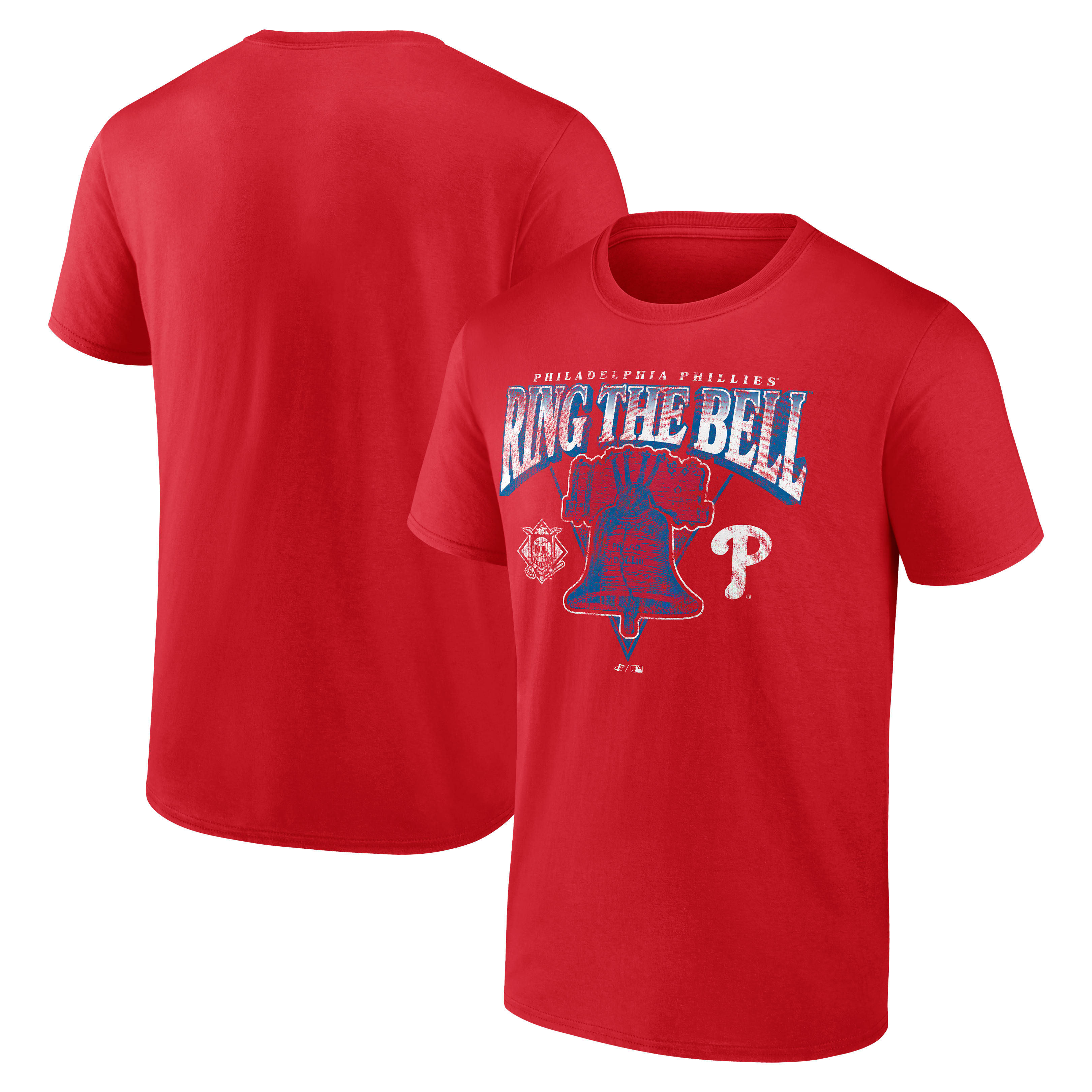 Men's Logo Athletic Red Philadelphia Phillies Slogan T-Shirt