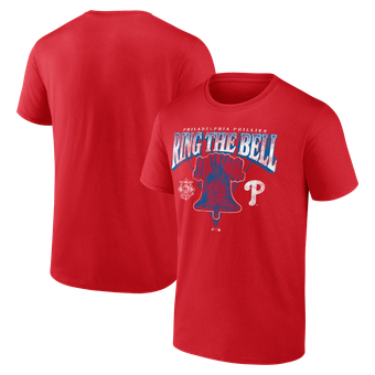 Men's Logo Athletic Red Philadelphia Phillies Slogan T-Shirt