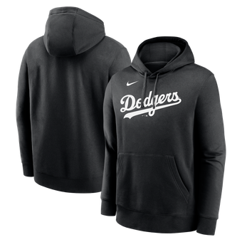 Men's Nike Black Los Angeles Dodgers Logo Club Fleece Hoodie