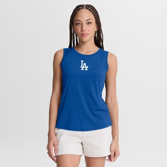 Women's Fanatics  Royal Los Angeles Dodgers Draped Mesh Back Performance Tank Top