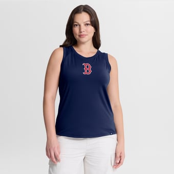 Women's Fanatics  Navy Boston Red Sox Draped Mesh Back Performance Tank Top