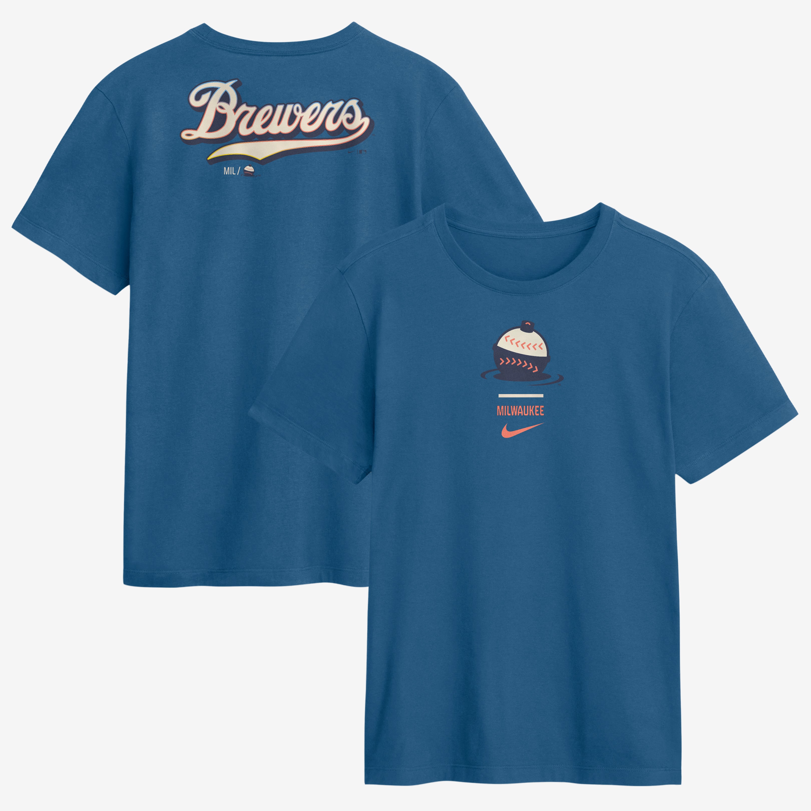 Men's Nike Blue Milwaukee Brewers 2026 City Connect 2-Hit T-Shirt