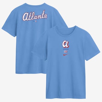 Men's Nike Light Blue Atlanta Braves 2026 City Connect 2-Hit T-Shirt