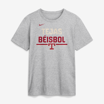 Men's Nike Heather Gray Texas Rangers City Connect Stacked Team Phrase T-Shirt