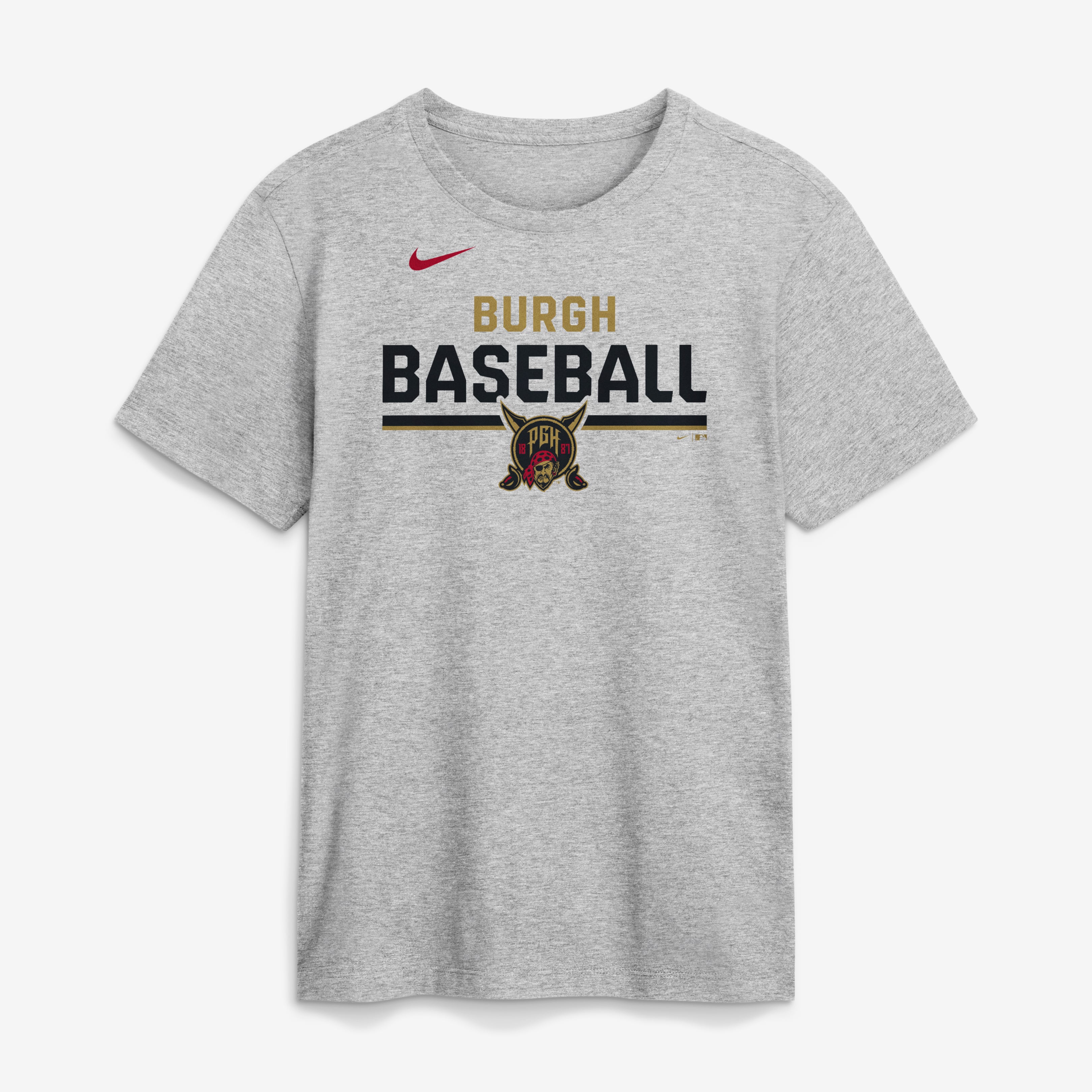 Men's Nike Heather Gray Pittsburgh Pirates 2026 City Connect Stacked Team Phrase T-Shirt