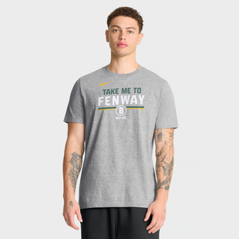 Men's Nike Heather Gray Boston Red Sox City Connect Stacked T-Shirt Stacked Team Phrase T-Shirt