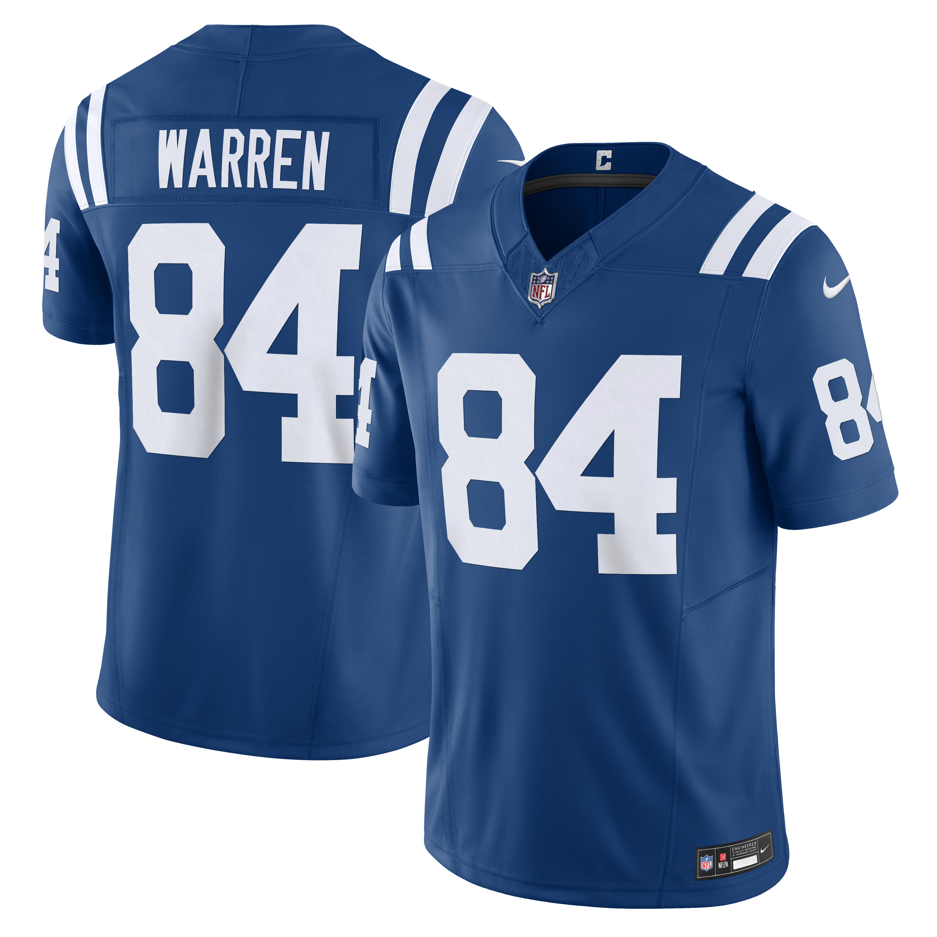 Men's Nike Tyler Warren Royal Indianapolis Colts Team Vapor F.U.S.E. Limited Jersey