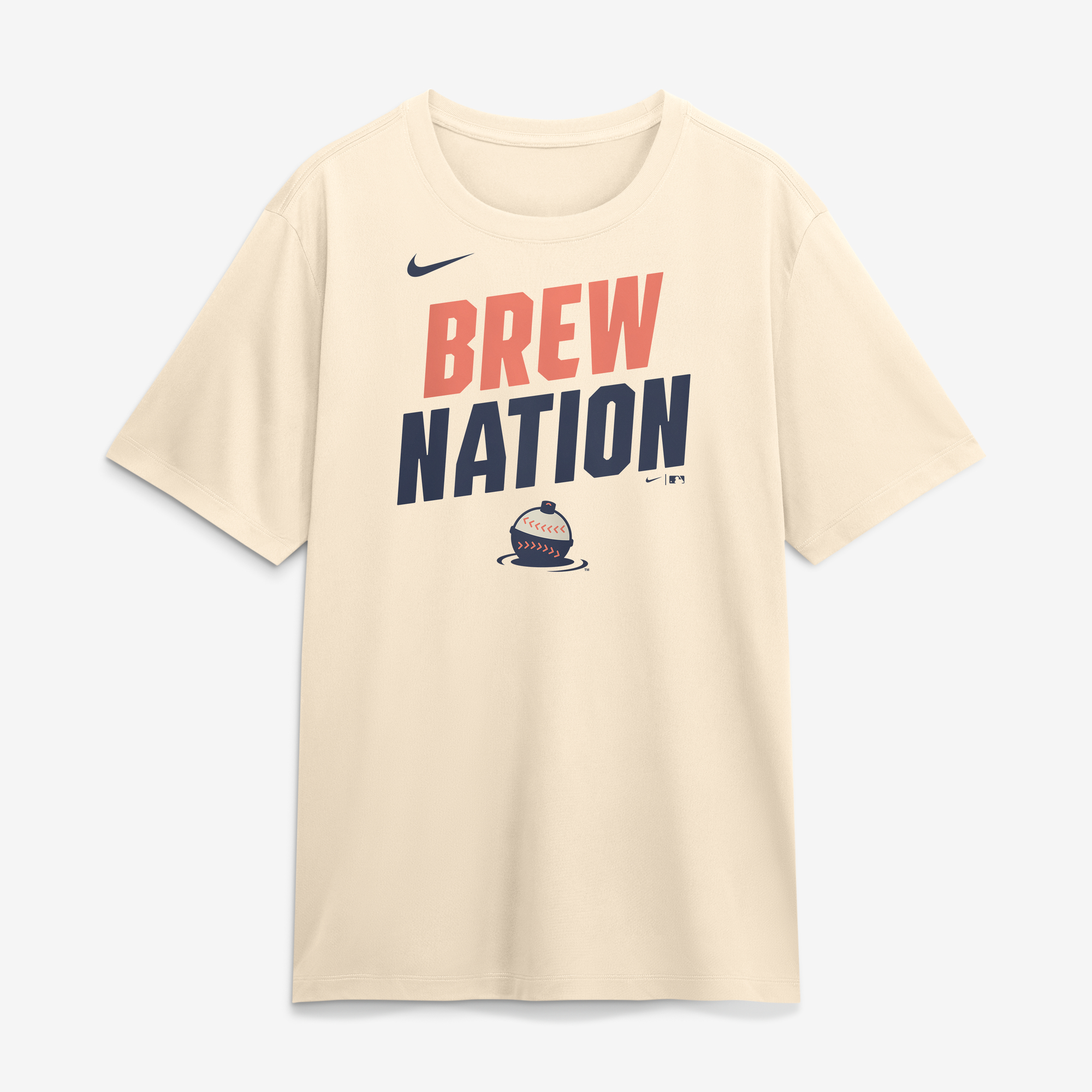 Men’s Nike Cream Milwaukee Brewers 2026 City Connect Team Phrase Script Dri-FIT T-Shirt Men’s Nike Cream Milwaukee Brewers 2026 City Connect Team Phrase Script Dri-FIT T-Shirt
