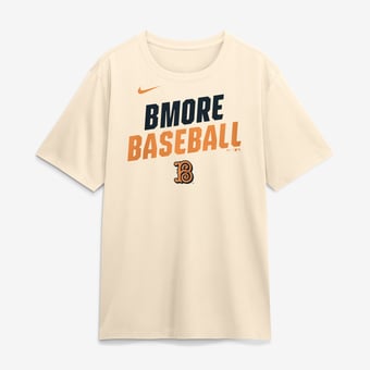Men's Nike Cream Baltimore Orioles 2026 City Connect Team Phrase Script Dri-FIT T-Shirt