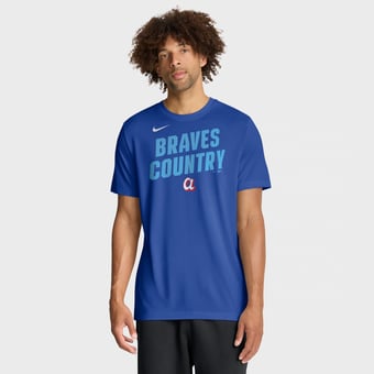 Men's Nike Royal Atlanta Braves 2026 City Connect Team Phrase Script Dri-FIT T-Shirt