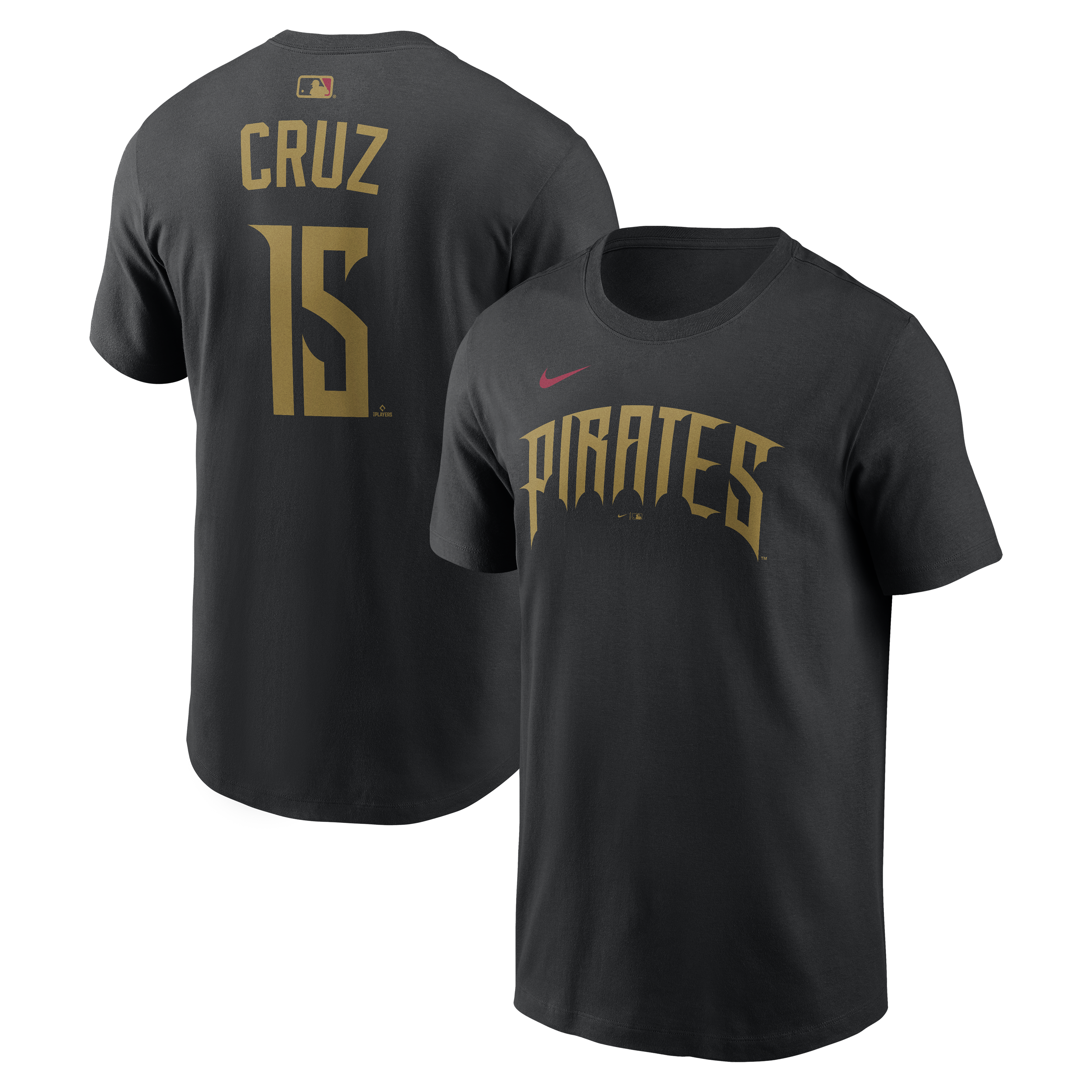 Men's Nike Oneil Cruz Black Pittsburgh Pirates 2026 City Connect Name & Number T-Shirt