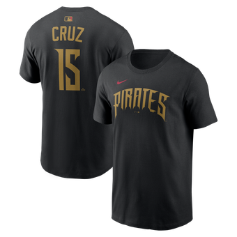 Men's Nike Oneil Cruz Black Pittsburgh Pirates 2026 City Connect Name & Number T-Shirt