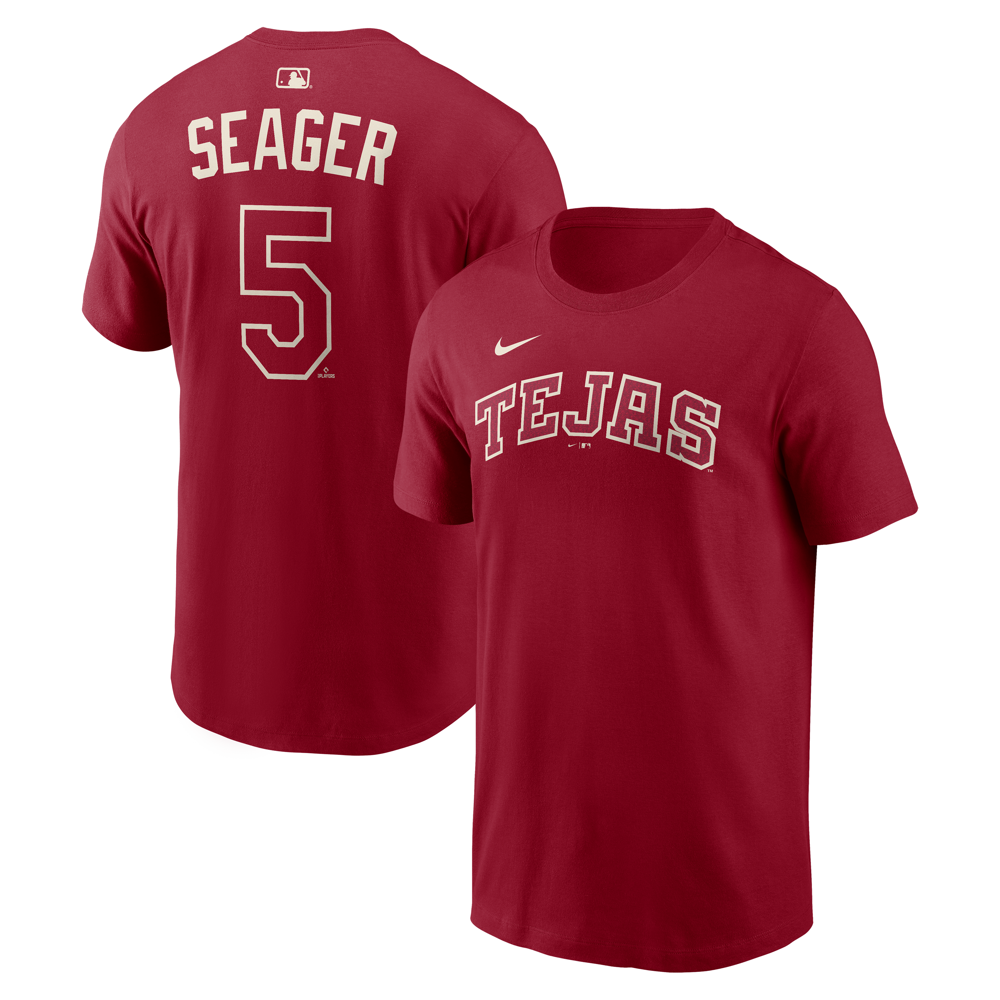 Men's Nike Corey Seager Red Texas Rangers 2026 City Connect Name & Number T-Shirt