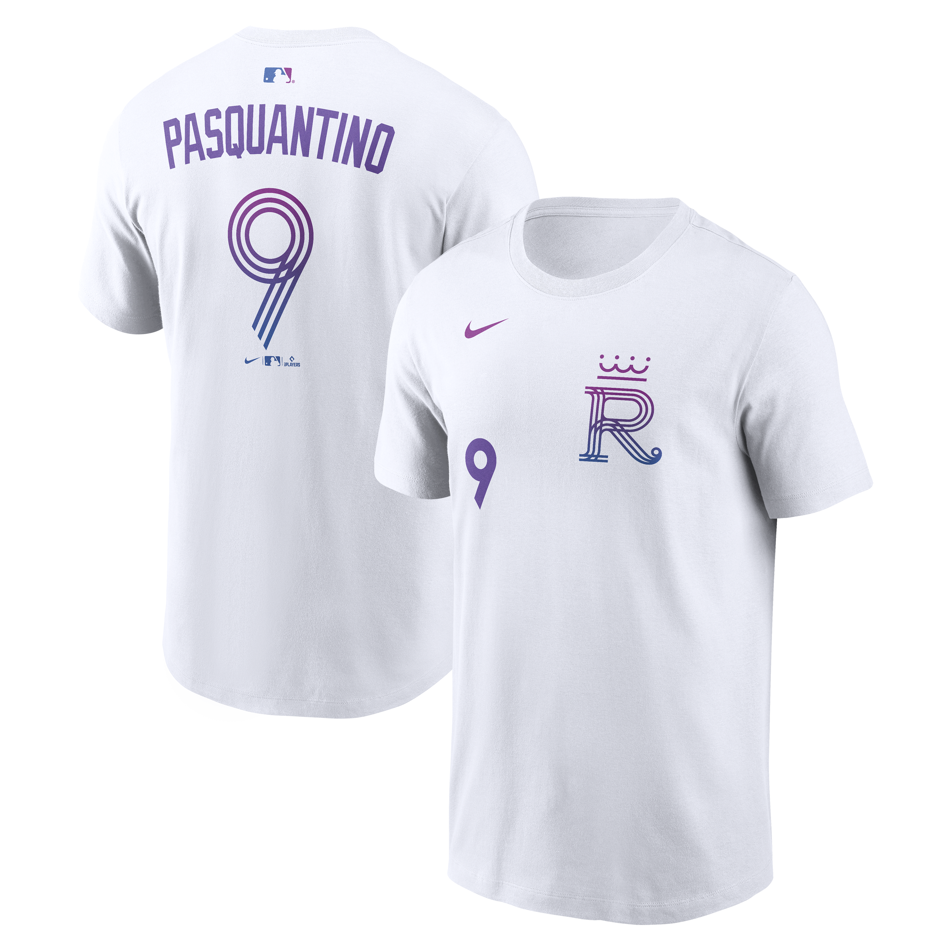 Men's Nike Vinnie Pasquantino White Kansas City Royals 2026 City Connect Name & Number T-Shirt