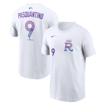 Men's Nike Vinnie Pasquantino White Kansas City Royals 2026 City Connect Name & Number T-Shirt