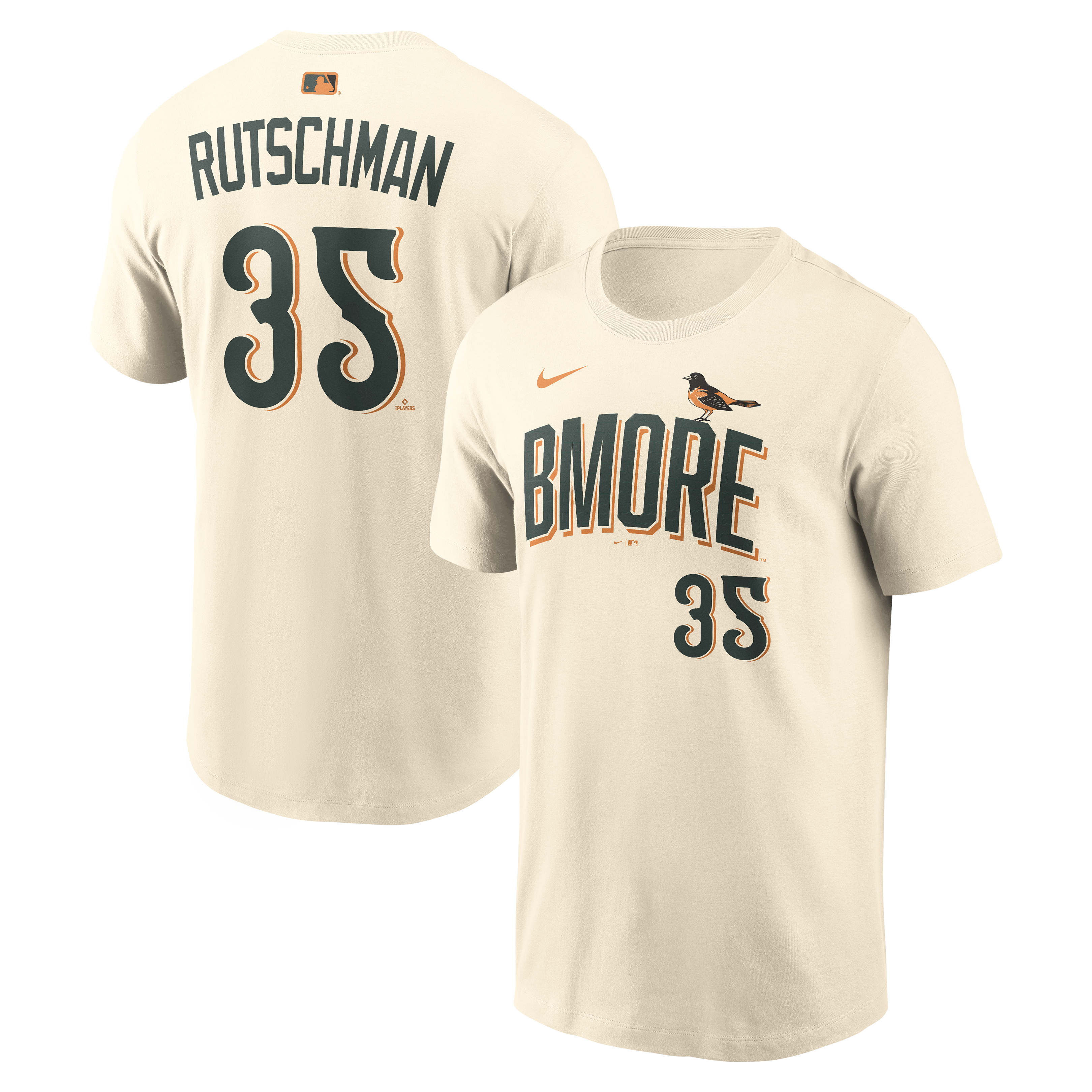 Men's Nike Adley Rutschman Cream Baltimore Orioles 2026 City Connect Name & Number T-Shirt