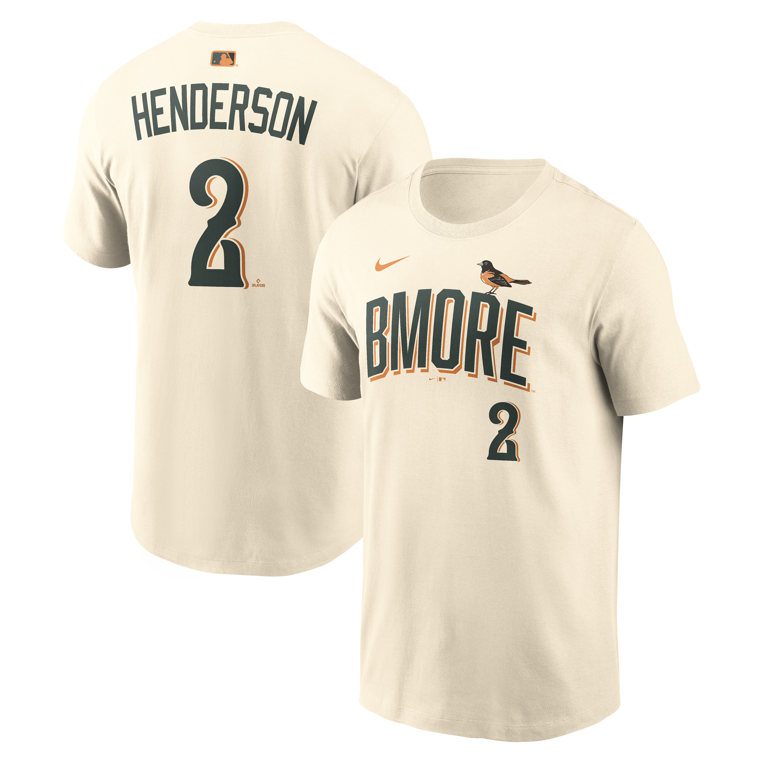 Men's Nike Gunnar Henderson Cream Baltimore Orioles 2026 City Connect Name & Number T-Shirt