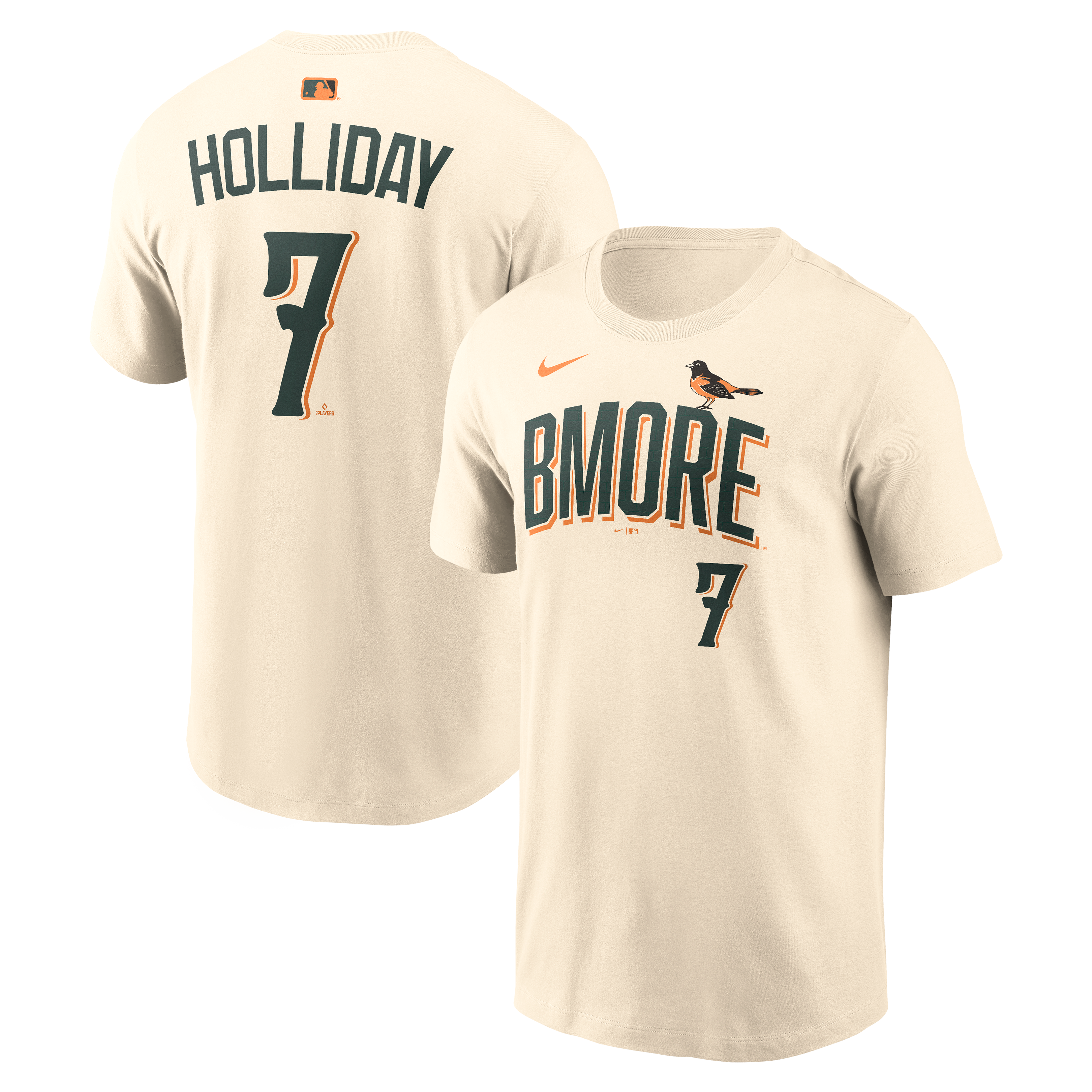 Men's Nike Jackson Holliday Cream Baltimore Orioles 2026 City Connect Name & Number T-Shirt