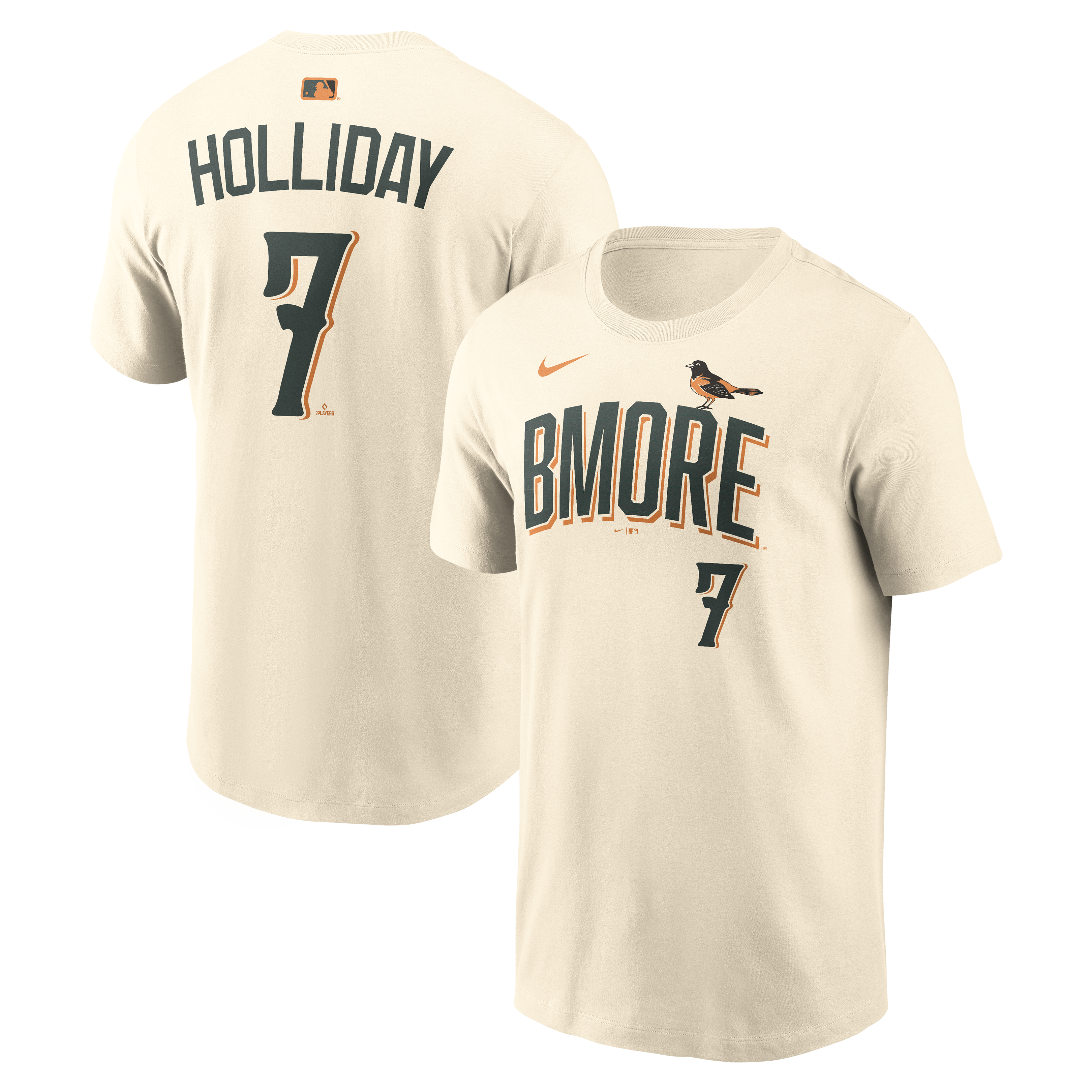 Men's Nike Jackson Holliday Cream Baltimore Orioles 2026 City Connect Name & Number T-Shirt