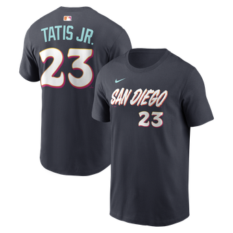 Men's Nike Fernando Tatis Jr. Obsidian San Diego Padres 2026 City Connect Name & Number T-Shirt