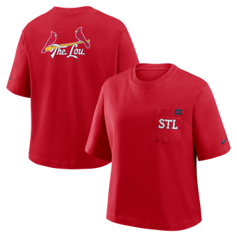 Women's Nike Red St. Louis Cardinals City Connect Pocket Boxy T-Shirt