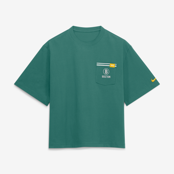 Women's Nike Green Boston Red Sox City Connect Pocket Boxy T-Shirt