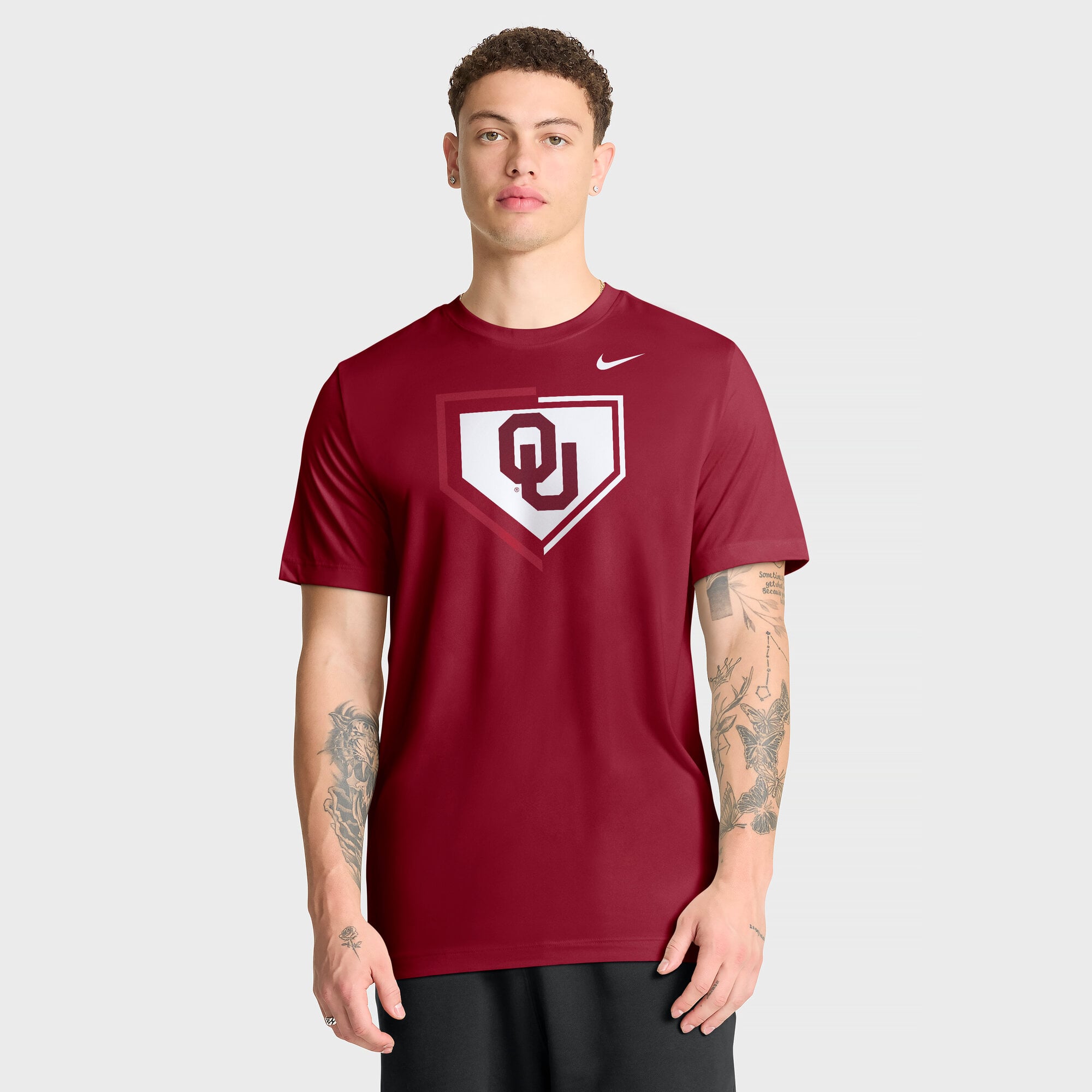 Men's Nike Crimson Oklahoma Sooners Primetime Baseball Icon Legend Dri-FIT T-Shirt