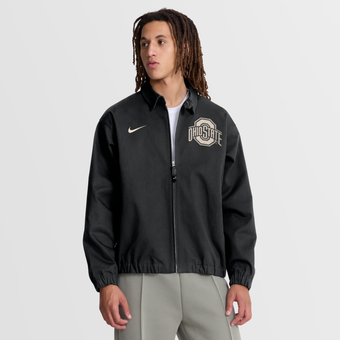 Men's Nike Black Ohio State Buckeyes Local Full-Zip Twill Jacket