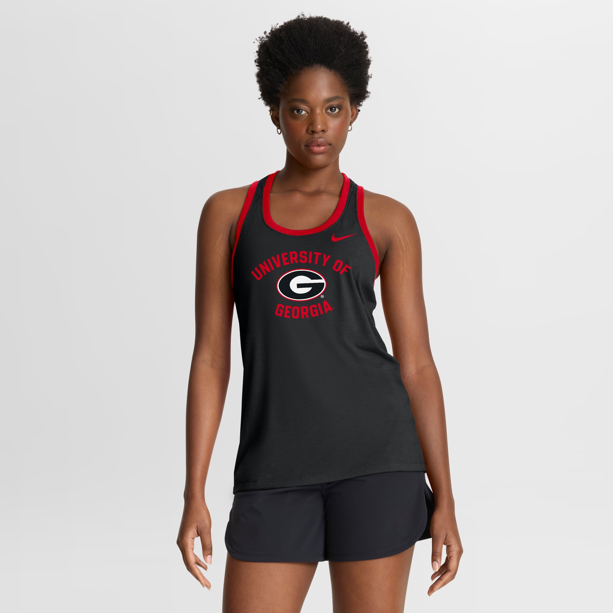 Women's Nike Black Georgia Bulldogs Uni Name Tri-Blend Dri-FIT Tank Top