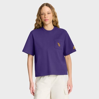 Women's Nike  Purple LSU Tigers Legacy Pocket Boxy T-Shirt