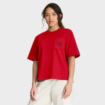 Women's Nike  Red Georgia Bulldogs Legacy Pocket Boxy T-Shirt