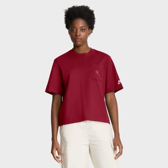 Women's Nike  Crimson Alabama Crimson Tide Legacy Pocket Boxy T-Shirt