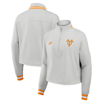 Women's Nike Gray Tennessee Volunteers Legacy Heritage Dri-FIT Half-Zip Sweatshirt